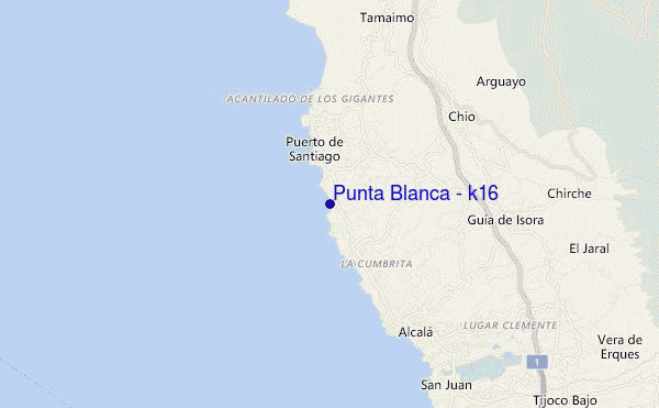 Punta Blanca - k16 location map