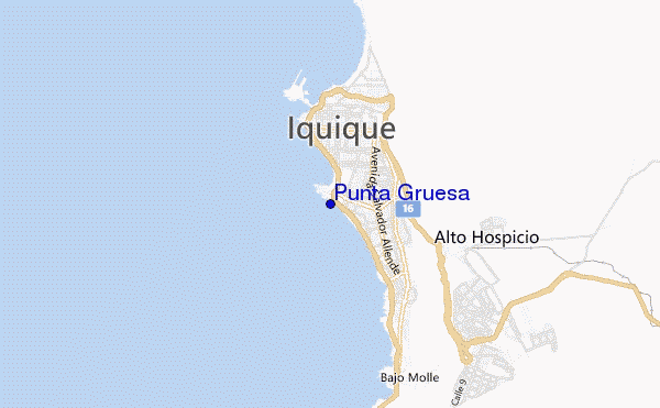 Punta Gruesa location map