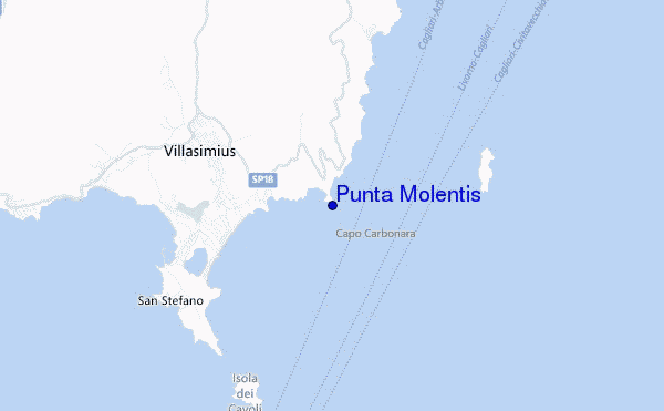 Punta Molentis location map