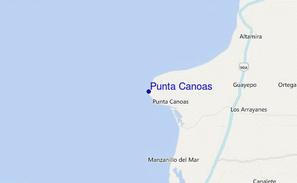 Punta Canoas location map