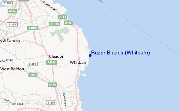 Razor Blades (Whitburn) location map