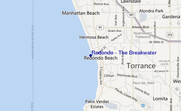 Redondo - The Breakwater location map