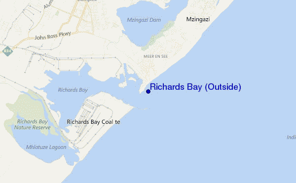 Richards Bay (Outside) location map