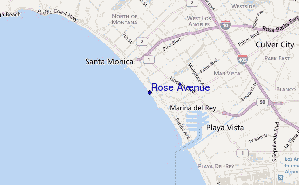 Rose Avenue location map