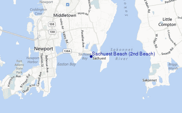 Sachuest Beach (2nd Beach) location map