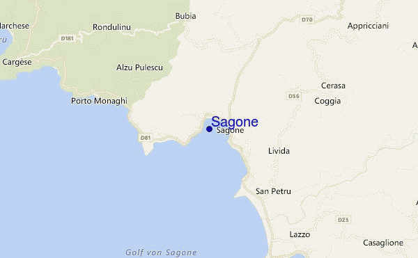Sagone location map
