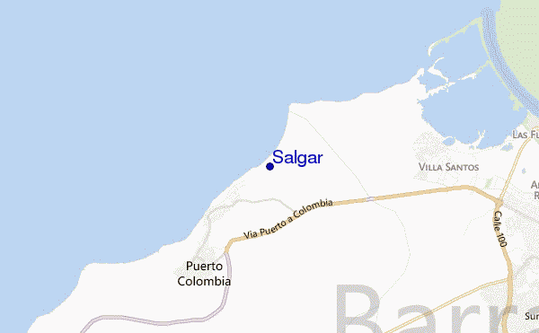 Salgar location map