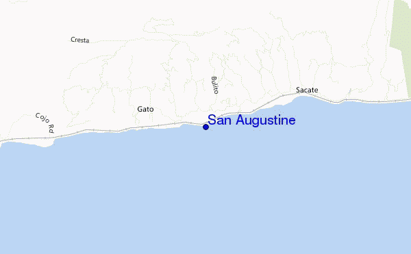 San Augustine location map
