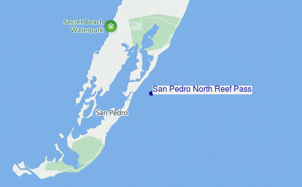 San Pedro North Reef Pass location map