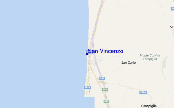 San Vincenzo location map