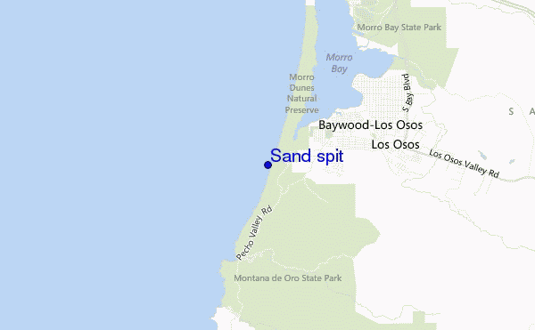 Sand spit location map
