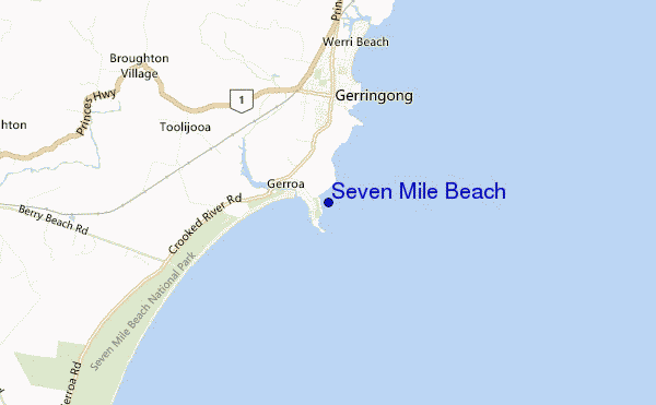 Seven Mile Beach location map