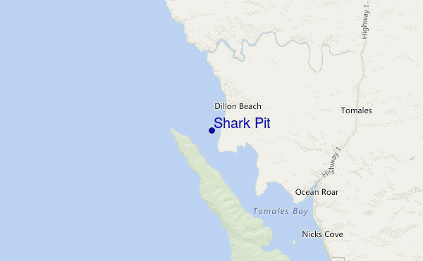 Shark Pit location map