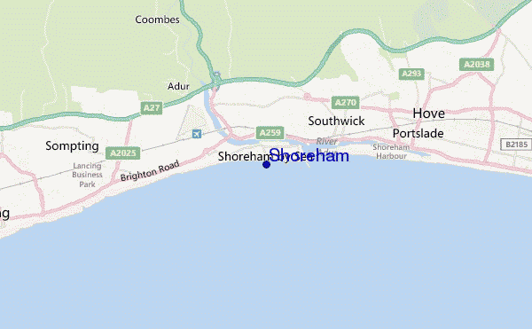 Shoreham location map