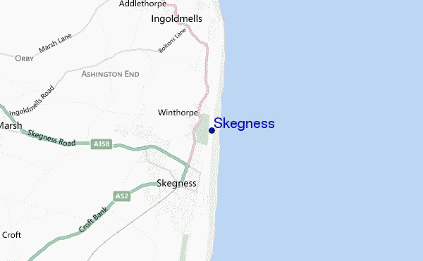 Skegness location map