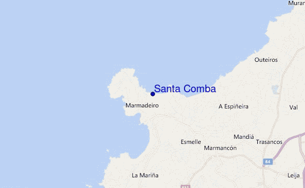 Santa Comba location map