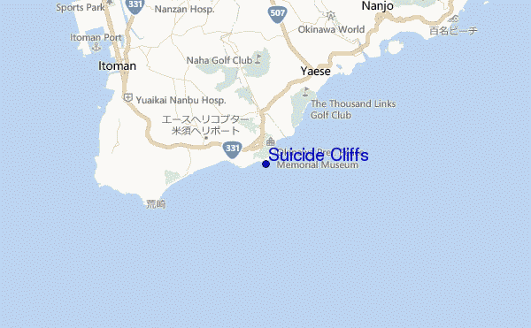 Suicide Cliffs location map