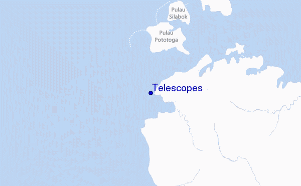 Telescopes location map