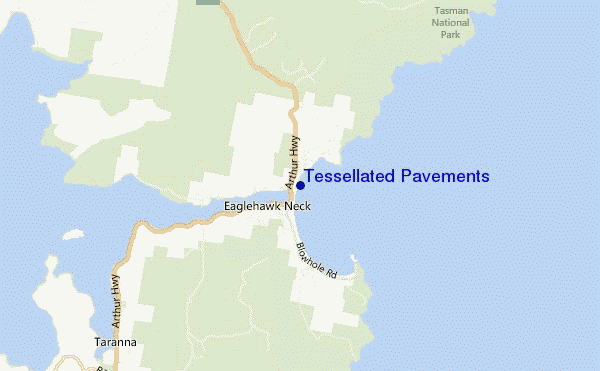 Tessellated Pavements location map