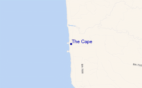 The Cape location map