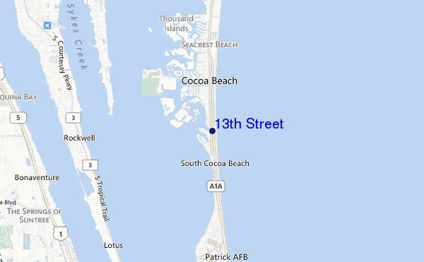 13th Street location map
