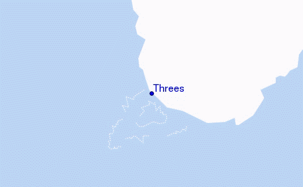 Threes location map