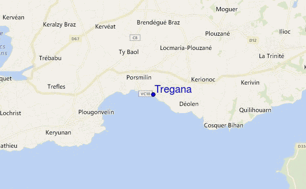 Tregana location map