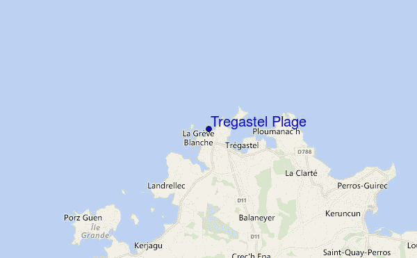 Tregastel Plage location map