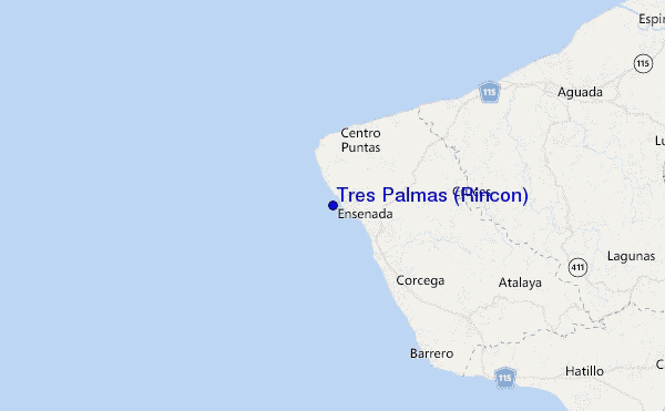 Tres Palmas (Rincon) location map