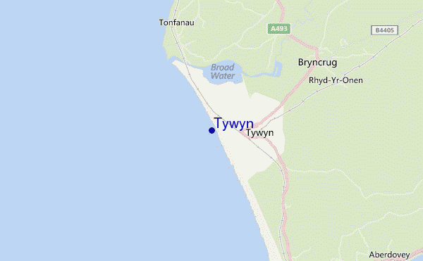 Tywyn location map