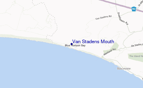 Van Stadens Mouth location map