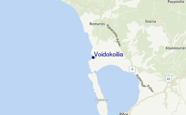 Voidokoilia location map