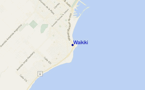 Waikiki location map