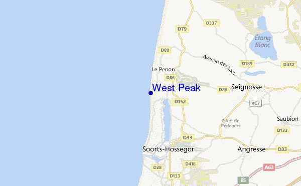 West Peak location map