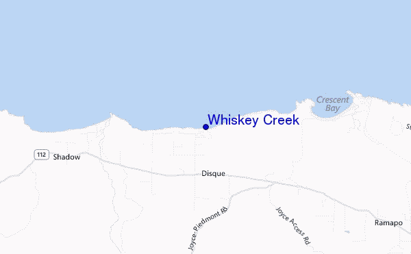 Whiskey Creek location map