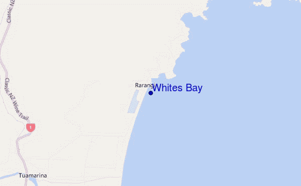 Whites Bay location map