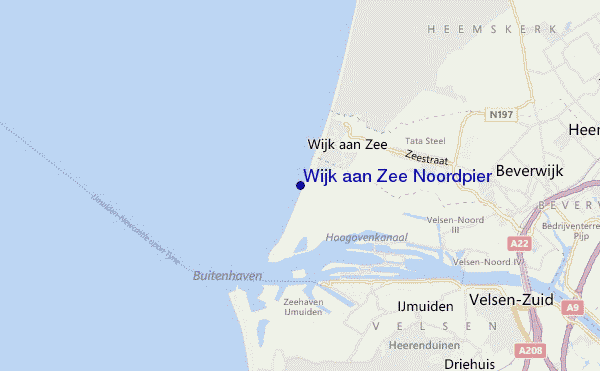Wijk aan Zee Noordpier location map