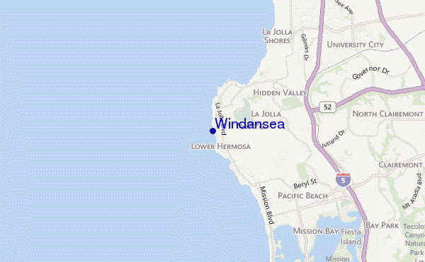 Windansea location map
