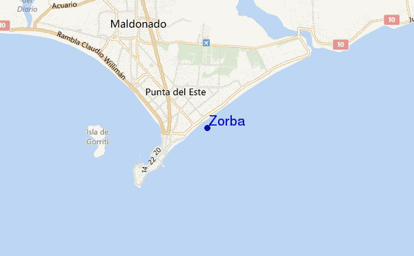 Zorba location map