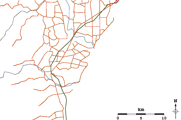 Strade e fiumi intorno All Day Bay