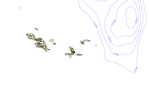 shoreline intorno Anse Banane