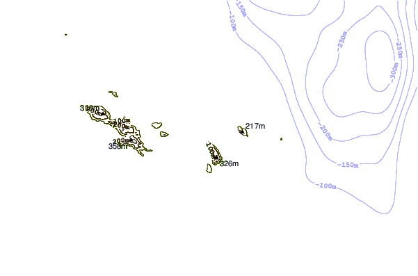 shoreline intorno Anse Patates