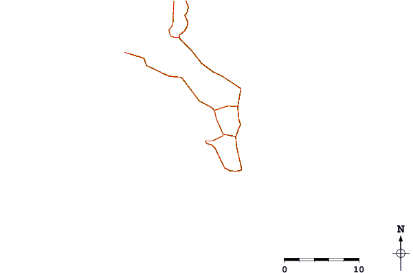 Strade e fiumi intorno Anse aux Poules Bleues
