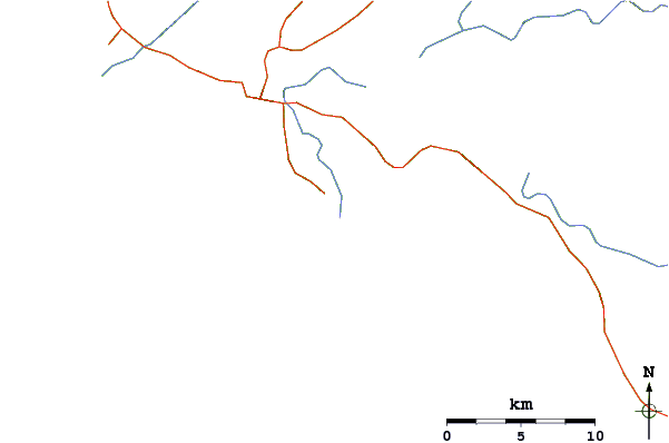 Strade e fiumi intorno Barbate River