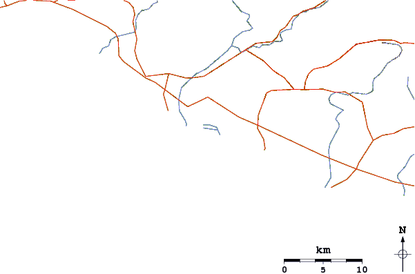 Strade e fiumi intorno Barra de Colotepec