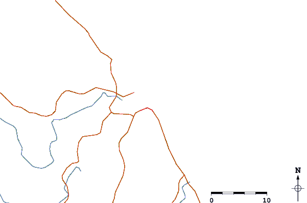 Strade e fiumi intorno Batu Buruk