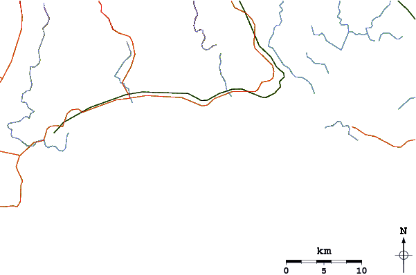 Strade e fiumi intorno Batu Mandi