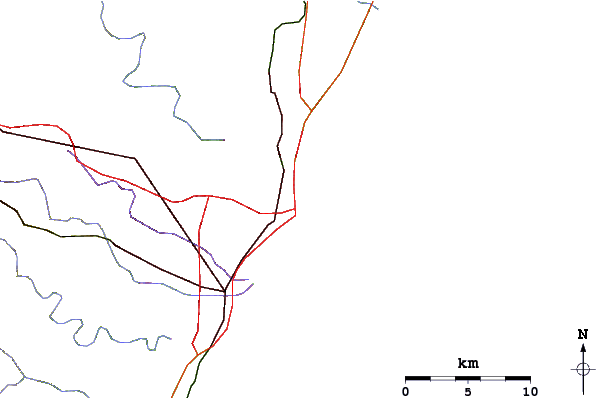 Strade e fiumi intorno Bay of Plenty