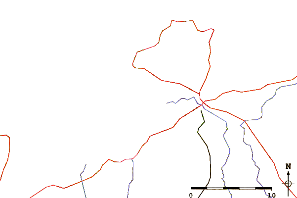 Strade e fiumi intorno Beg Leguer