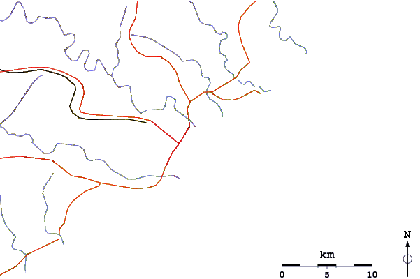 Strade e fiumi intorno Bonza Bay